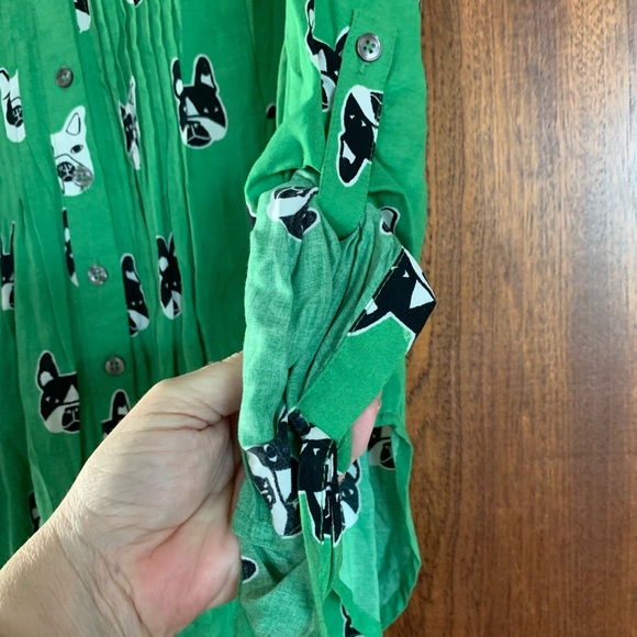 Maeve Green Blouse with Dog Print - Picture 5 of 12